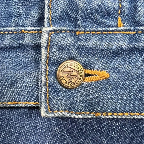 Vintage 90s Marlboro Country Denim Jacket Large Like New - Picture 2 of 6